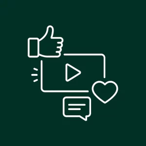 Icônes d’interaction sociale autour d’une vidéo