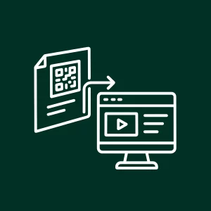 QR code reliant un support imprimé au digital