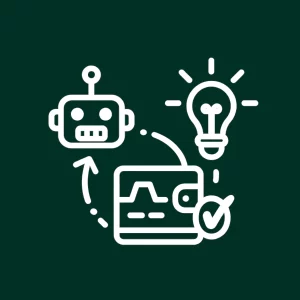 Robot, ampoule et écran d’ordinateur illustrant l’innovation technologique et la différenciation.
