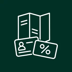 Brochures et cartes de fidélité pour stimuler les ventes