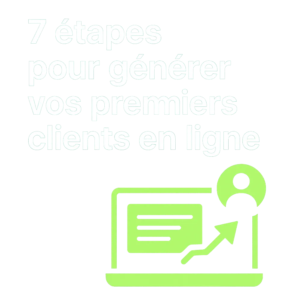 Couverture du guide marketing digital - 7 étapes pour générer vos premiers clients en ligne, par e-novateur